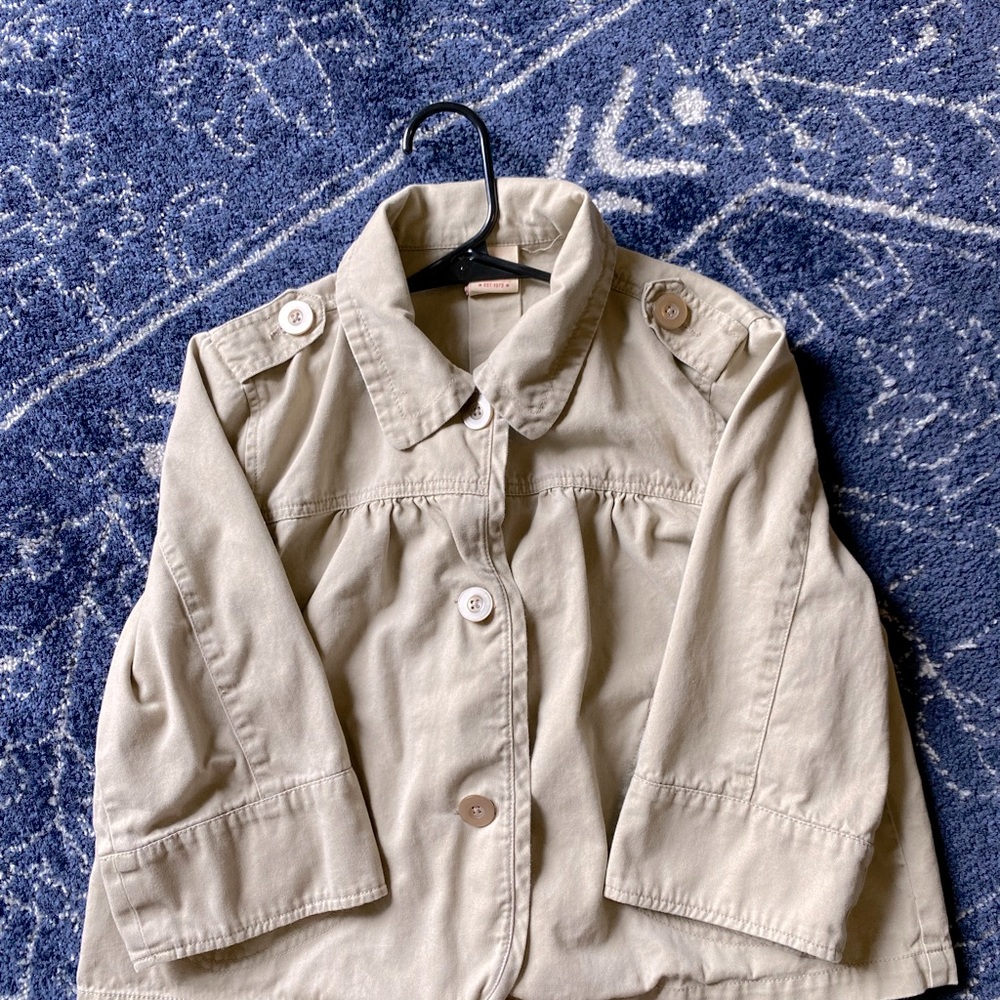 Cream shirt jacket